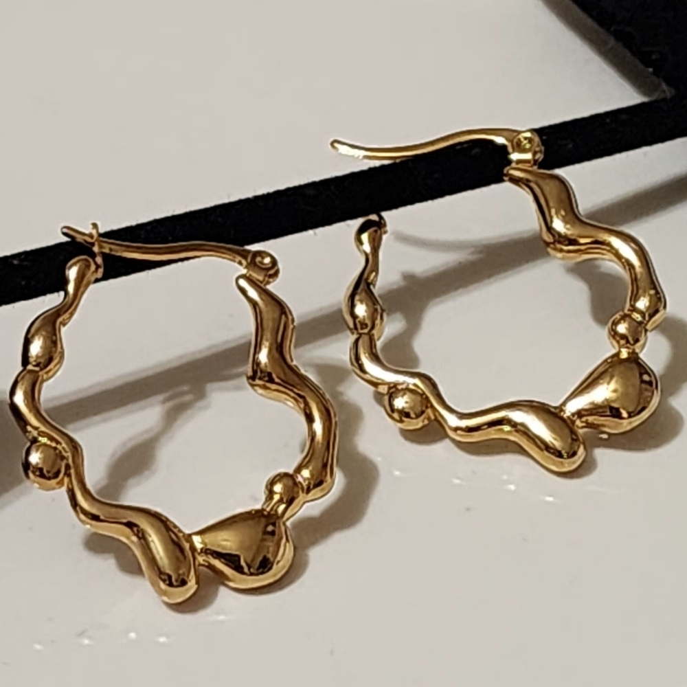 18k Gold Plated Stainless Steel Earrings
